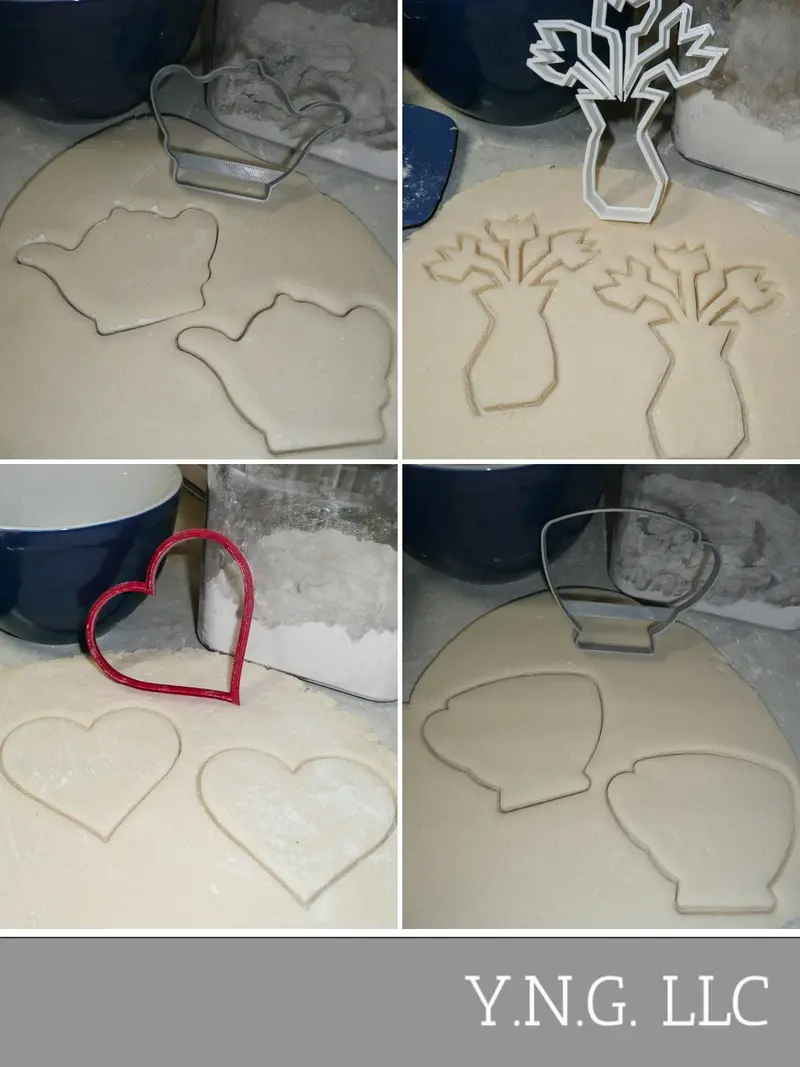 Mother’S Day Tea & Floral Cookie Cutter Set – 4-Piece Elegant Mom-Themed Kit Pr1519 1