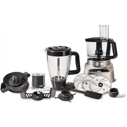 Moulinex Double Force Food Processor – 3L Multi-Function Blender & Chopper, 1000W (Silver) 1