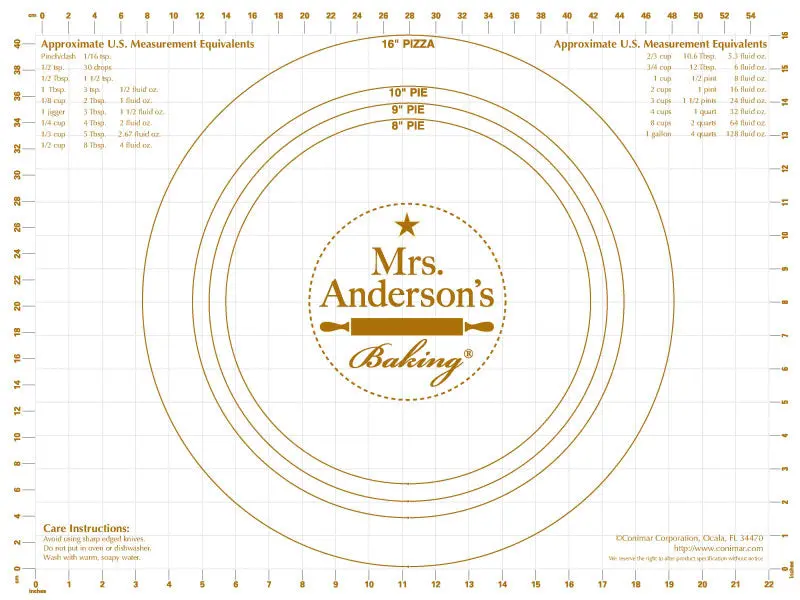 Mrs. Anderson’S Non-Stick Silicone Pastry Mat 1