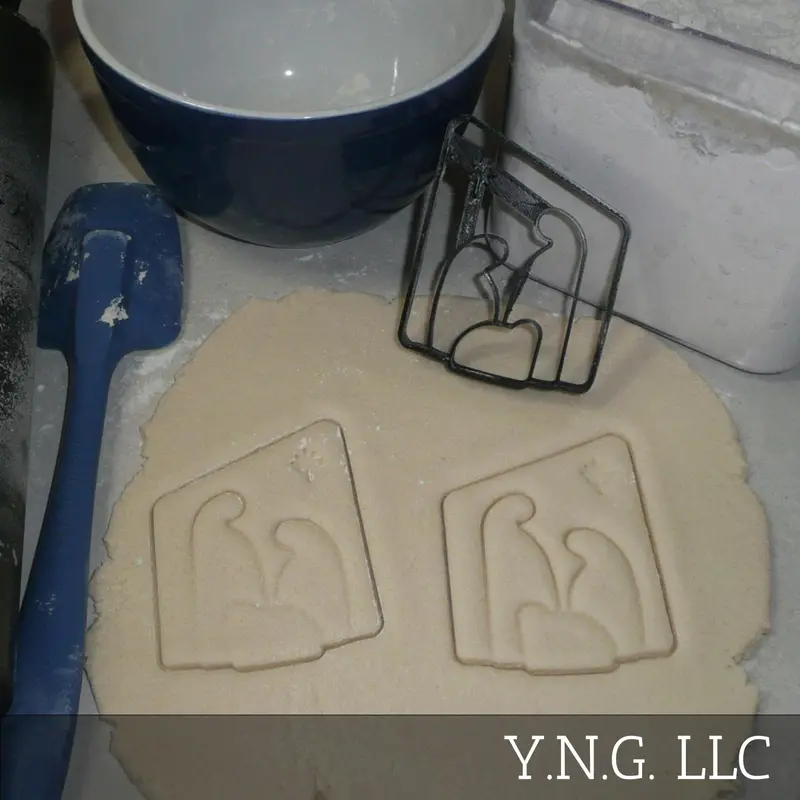 Nativity Scene Cookie Cutter – Manger & Christmas Tradition Design 1