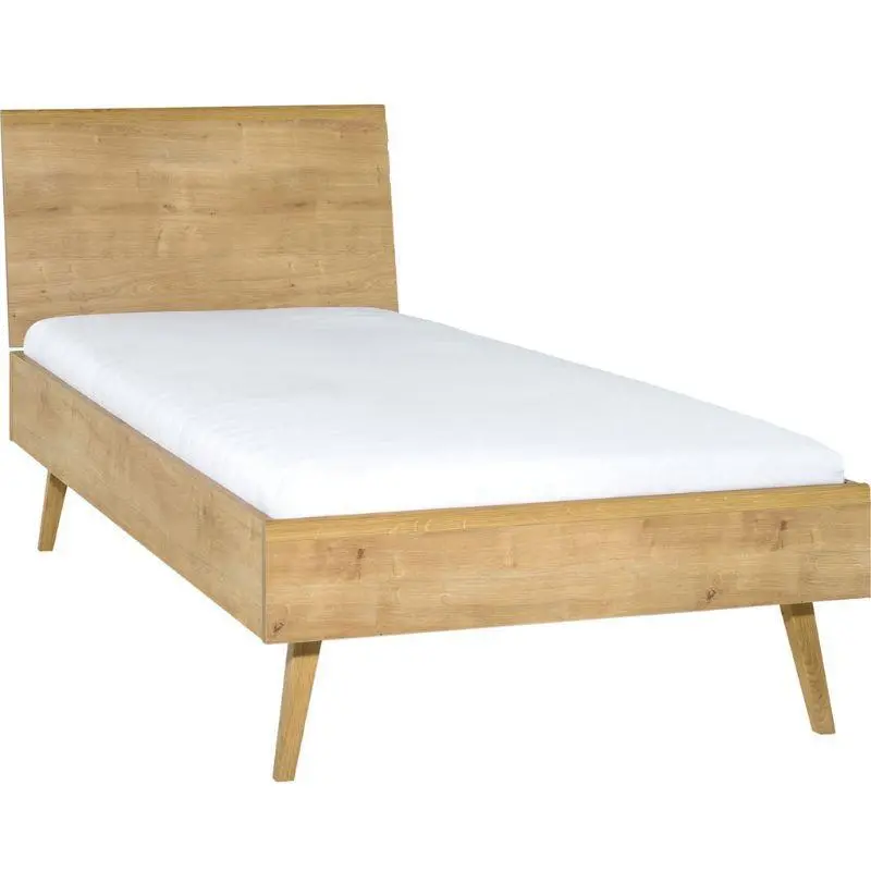 Nature Single Xl Bed With Flat Oak Headboard 1