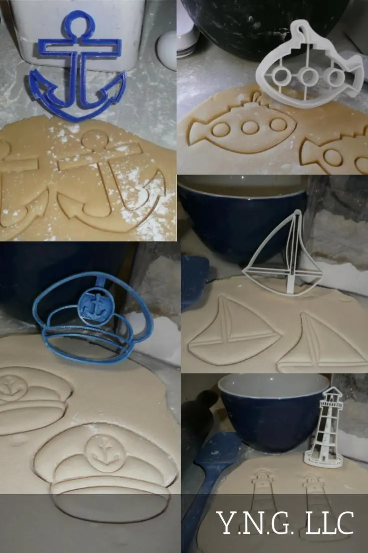 Nautical Cookie Cutter Set – 5-Piece Anchor, Sailboat & Lighthouse Theme Pr1267 1