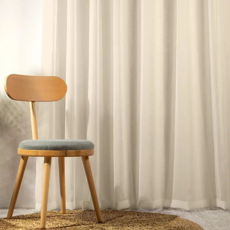 Nest Capri Sheer Curtain – Natural Tone, Taped Header 1
