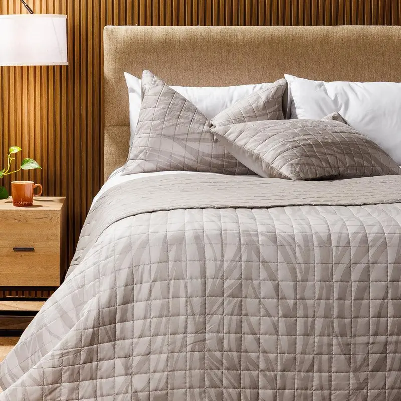 Nest Driftwave Microfiber Quilt Set – Natural Tone 1