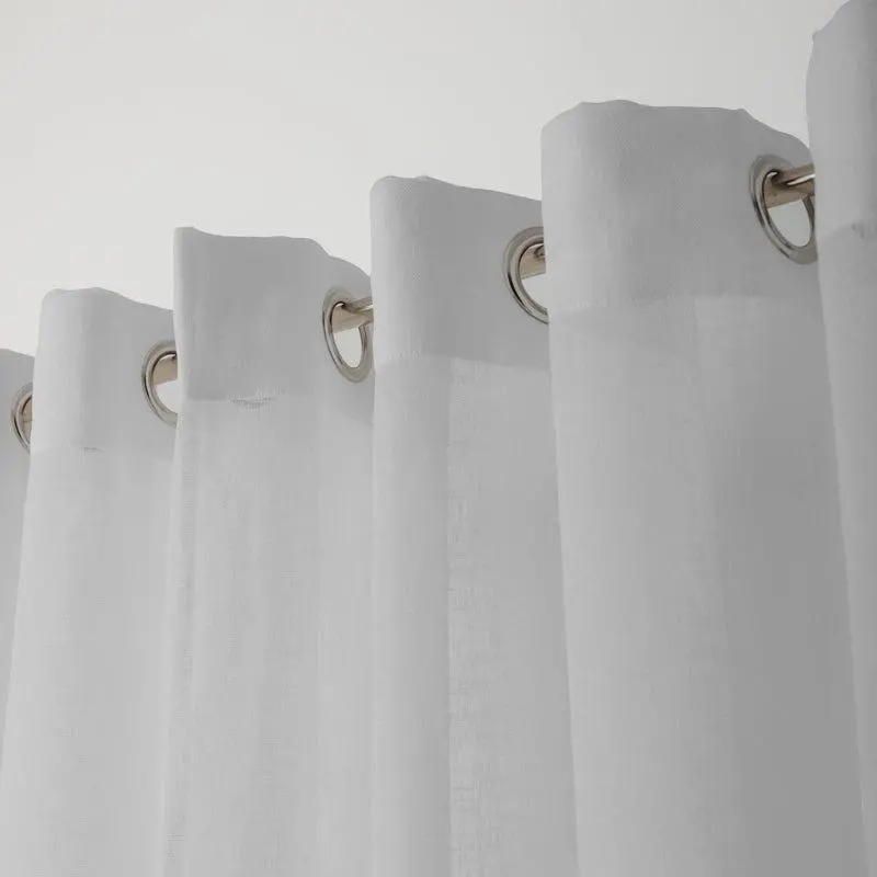 Nest Sicily Silver Eyelet Curtains – Unlined Lightweight Fabric 1
