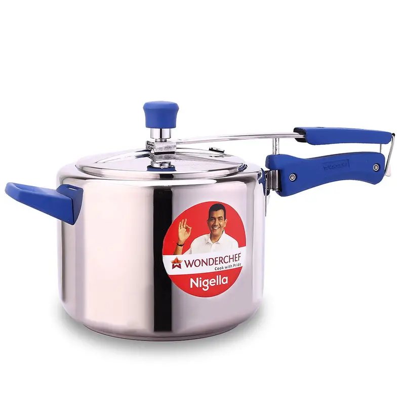 Nigella 5L Stainless Steel Pressure Cooker – Isi-Certified, Inner Lid, 5-Year Warranty, Gas & Induction Safe 1