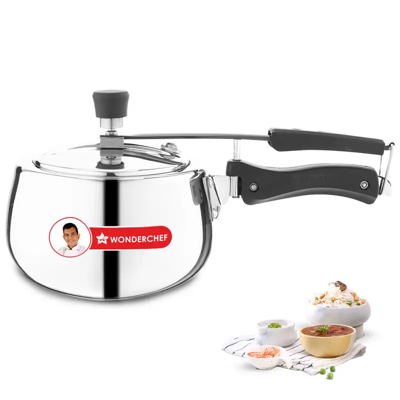 Nigella Contour 2L Triply Stainless Steel Inner-Lid Pressure Cooker – Compact, Isi-Certified, Multi-Stove Ready 1