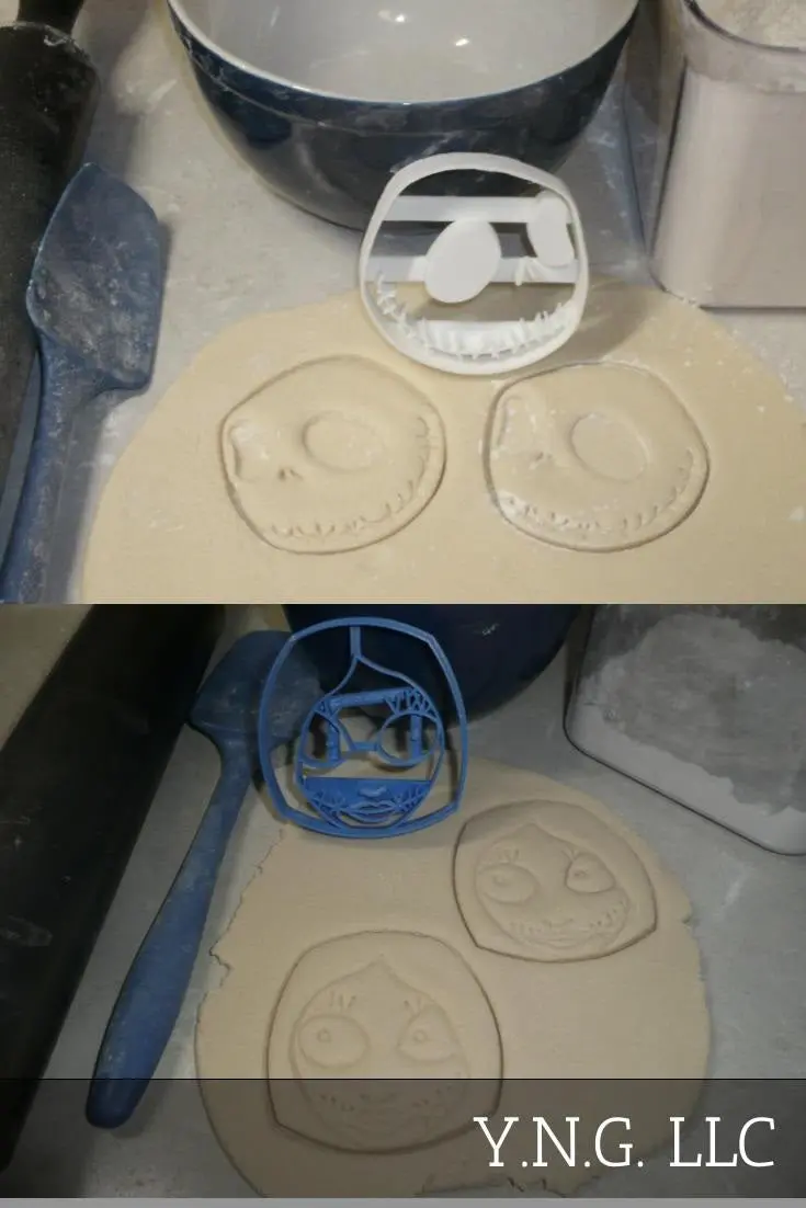 Nightmare Before Christmas Jack And Sally Duo – Pair Of Character Cookie Cutters, Usa-Made 1