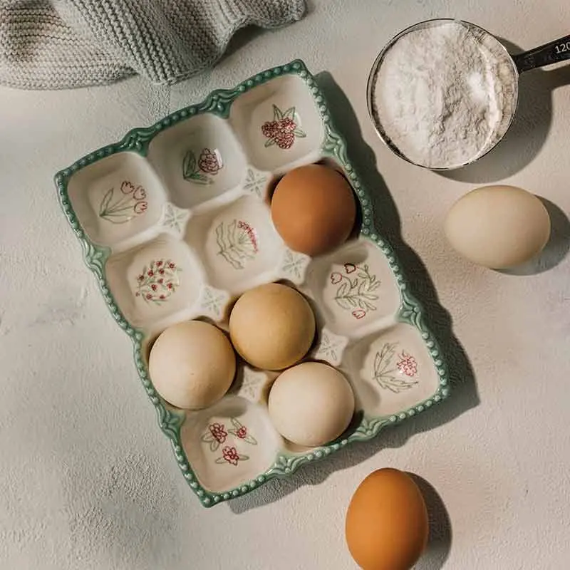 Now Designs Camellia Ceramic Egg Holder 1