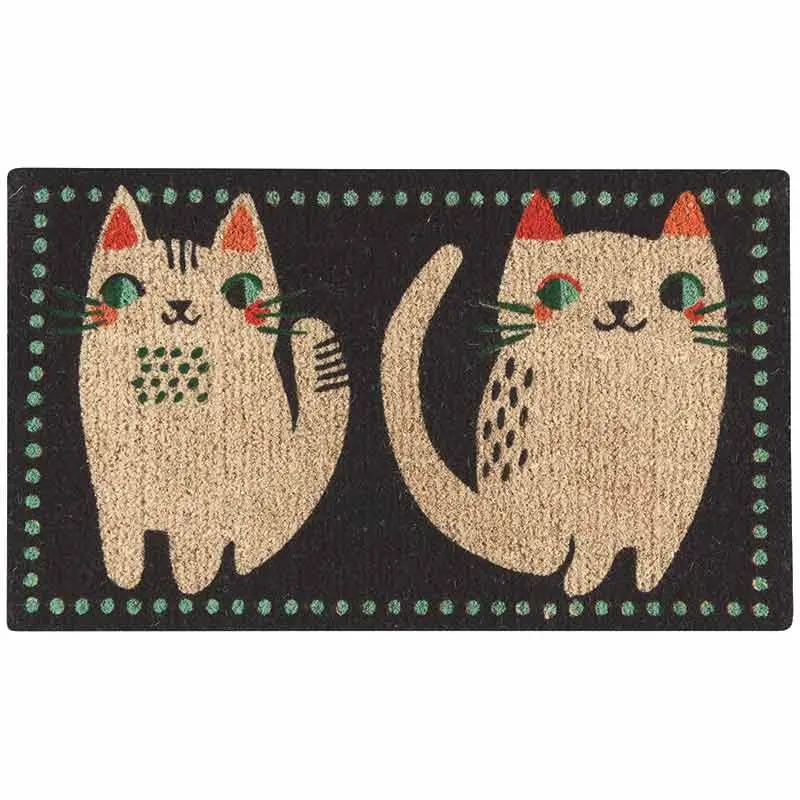 Now Designs Meow Meow Coir & Rubber Doormat 1