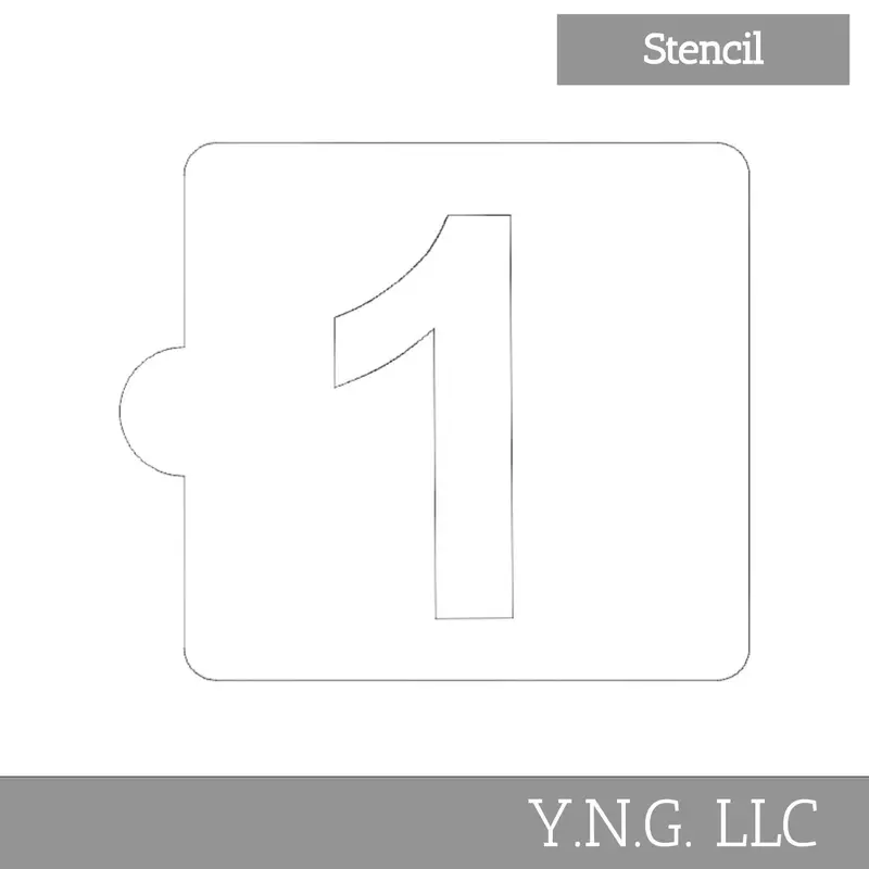 Number 1 Cookie And Cake Stencil – Precision-Cut Usa-Made Baking Template Ls108-1 1
