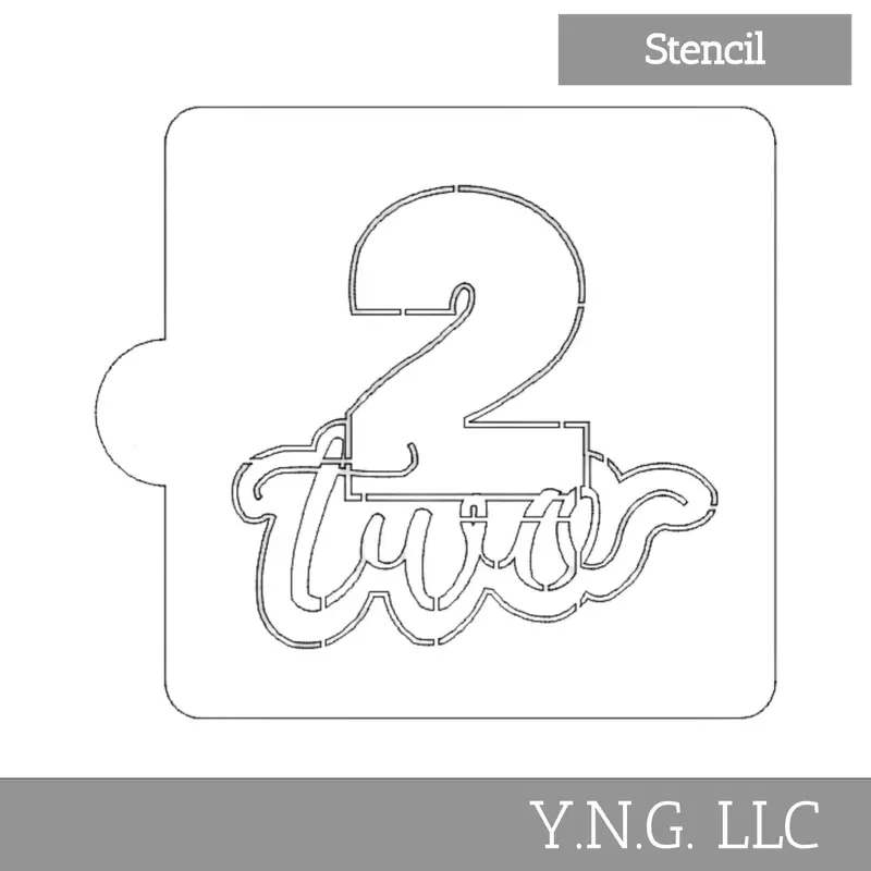 Number 2 Cake And Cookie Stencil – Precision-Cut, Usa-Made (Ls2403) 1