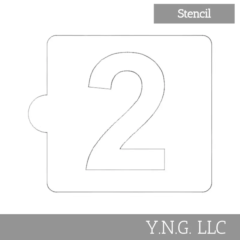 Number 2 Cookie And Cake Stencil – Precision-Cut Usa-Made Baking Template Ls108-2 1