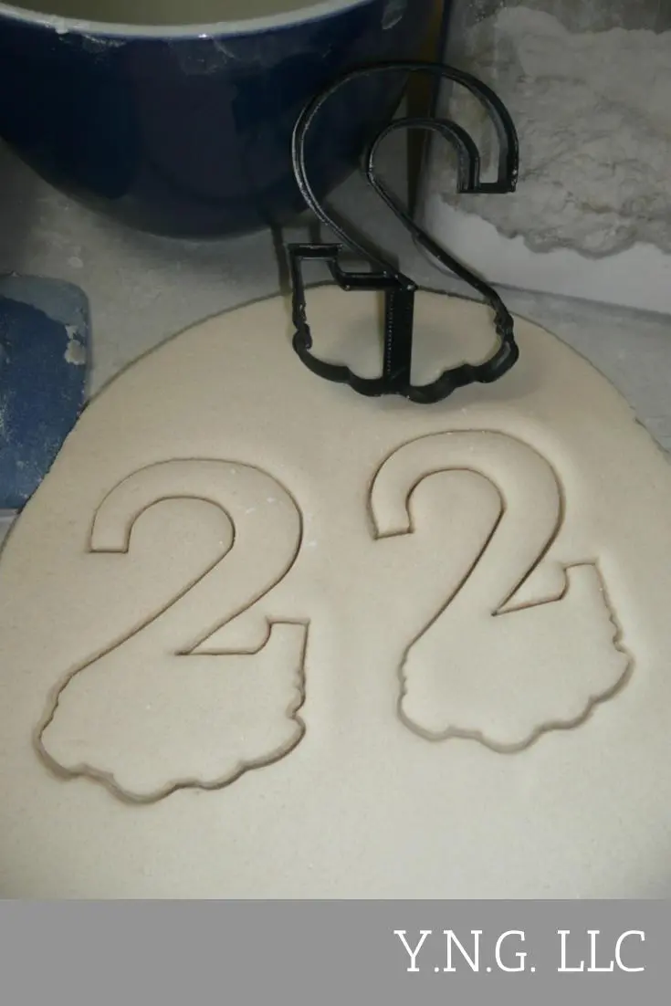Number 2 Cookie Cutter – Decorative Floral-Bordered Numerical Baking Template, Usa-Made 1