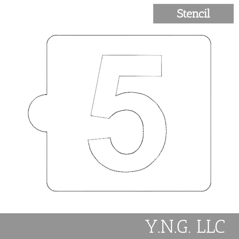 Number 5 Cookie And Cake Stencil – Precision-Cut Usa-Made Baking Template Ls108-5 1