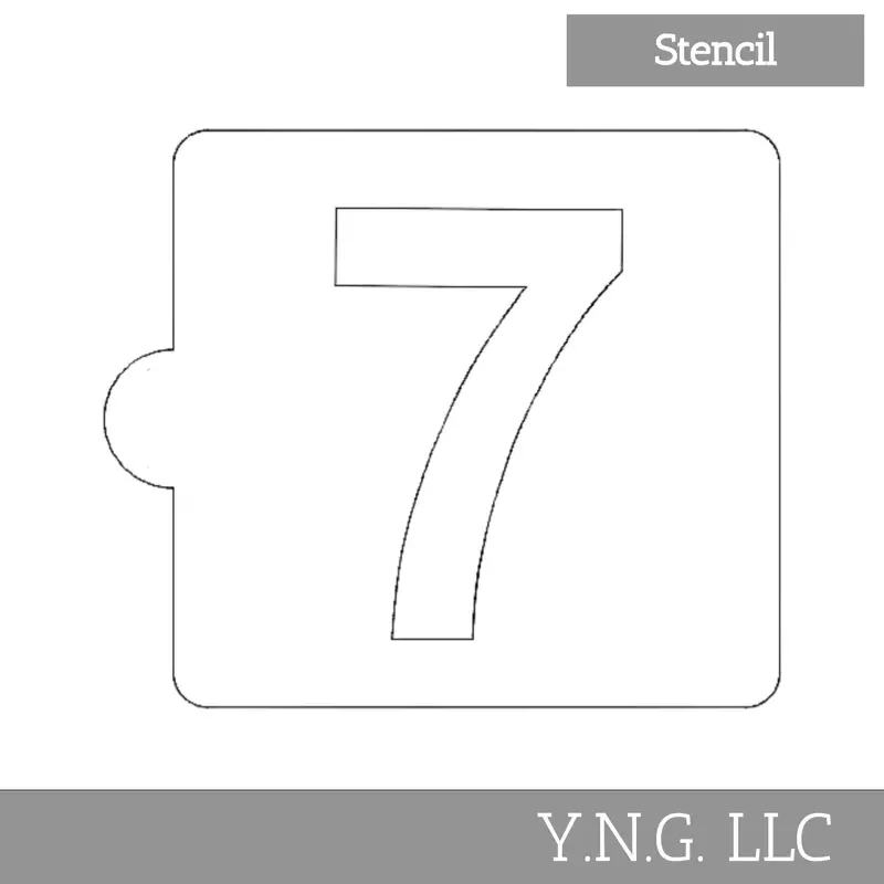 Number 7 Cookie And Cake Stencil – Precision-Cut Usa-Made Baking Template Ls108-7 1