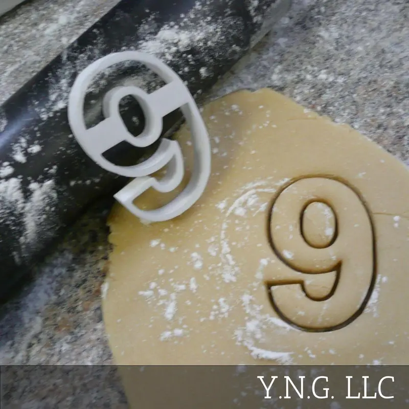 Number 9 Cookie Cutter – 3D-Printed Numeric Baking Tool For Custom Cookies (Pr108-9) 1