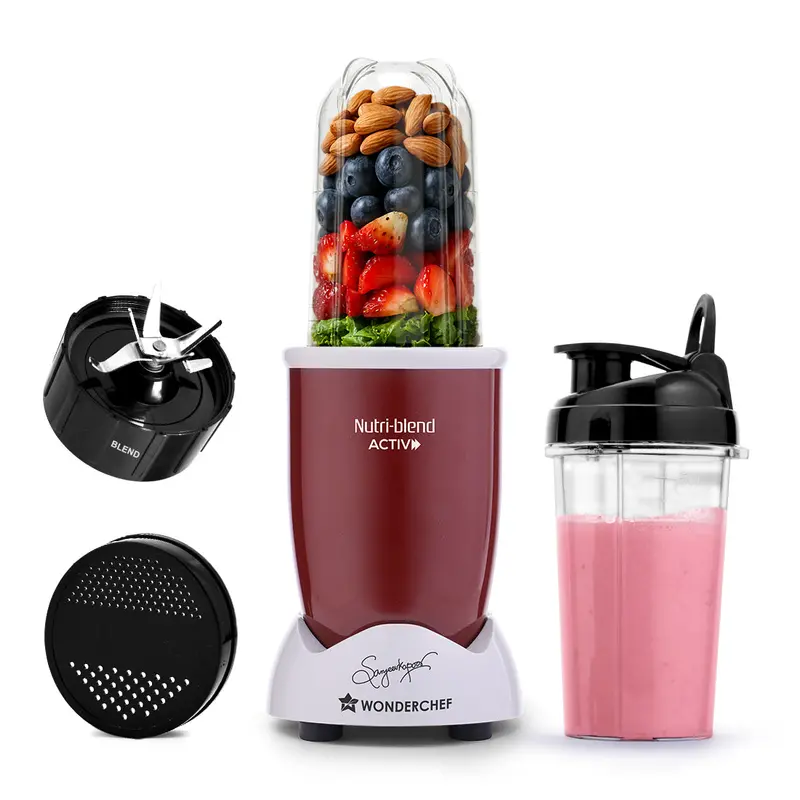 Nutri-Blend Activ 500W High-Speed Mixer Grinder – Bpa-Free Jars, Full Copper Motor, Chef-Curated Recipe Book (Crimson Red) 1