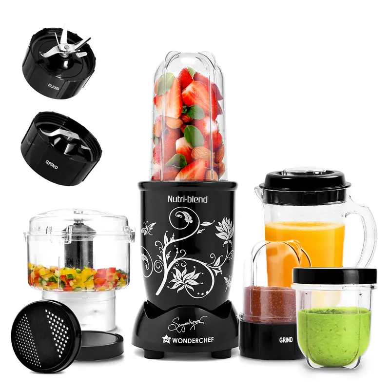 Nutri-Blend All-In-One Kitchen Processor: High-Speed 500W Juicer, Grinder, Blender & Chopper With 4 Shatterproof Jars And Chef-Curated Recipes 1