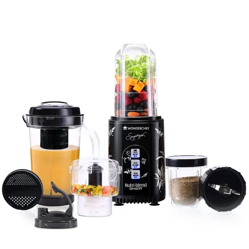 Nutri Blend Smart Ckm Automatic Mixer Grinder – Dual Pulse, 22,000 Rpm, 100% Copper Motor, 2 Unbreakable Jars, 500W, Sanjeev Kapoor Recipes, 2-Year Warranty (Black) 1