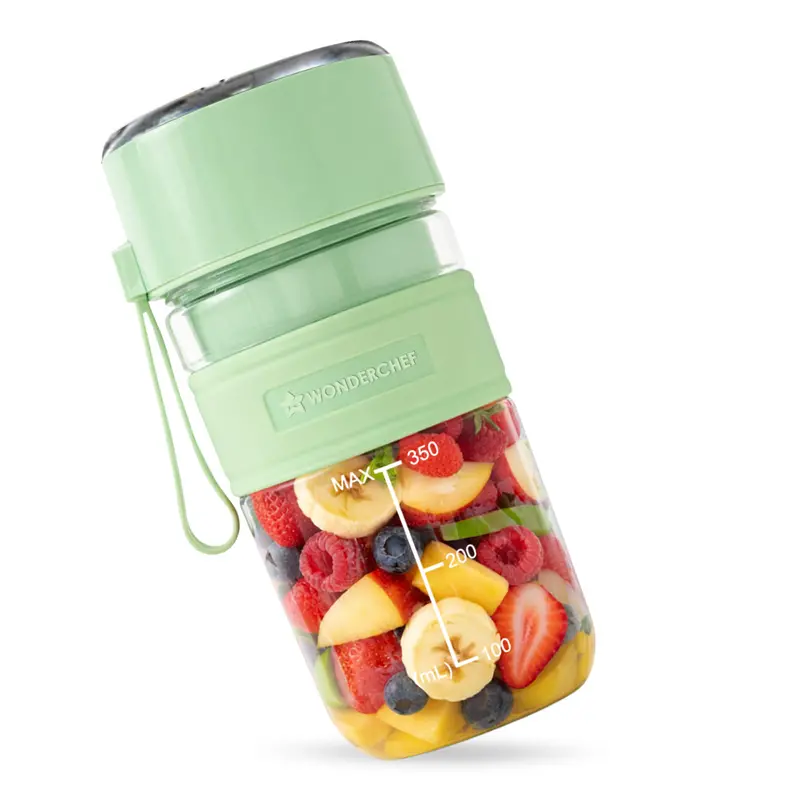 Nutri-Cup Zip Cordless Blender – 350Ml Green Edition | On-The-Go Smoothie & Juice Maker | 20-Blend Battery Life | Type-C Rechargeable & Flip-Lid Convenience 1
