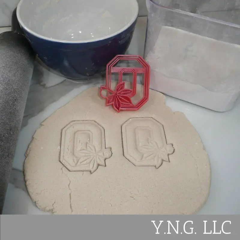 Ohio State 'O' With Buckeye Leaves Cookie Cutter – Official-Inspired School Spirit Design, Usa-Crafted Baking Tool (Pr5271) 1