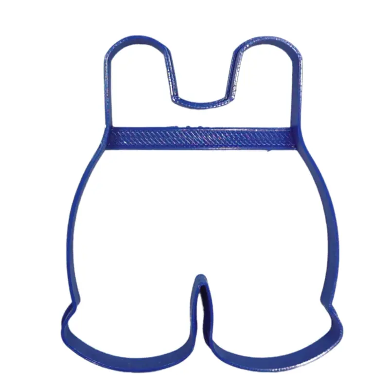 Overalls-Shaped Fondant Cutter – Baby Shower Cupcake Topper Set (6-Pack) Fd5309 1