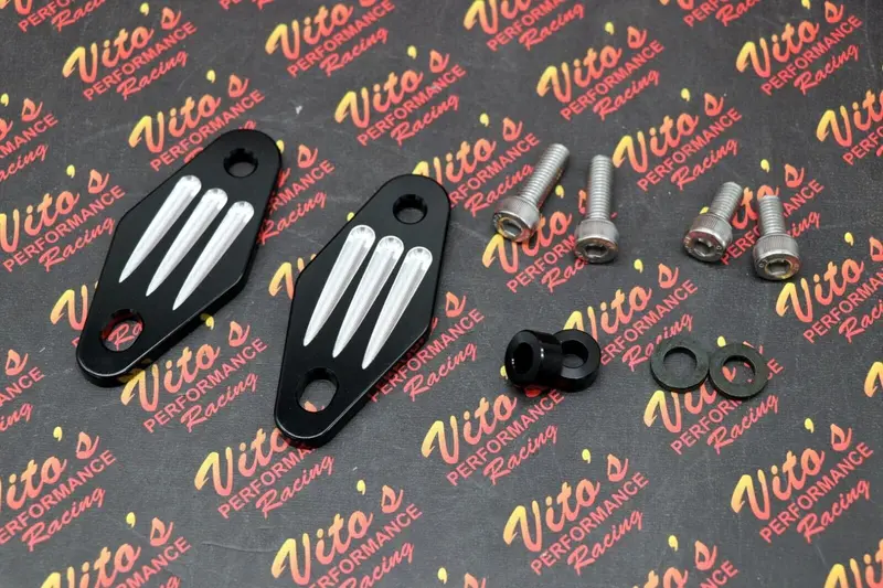 Pair Of Cnc Billet Aluminum Front Exhaust Pipe Hangers For Yamaha Banshee (Black) 1