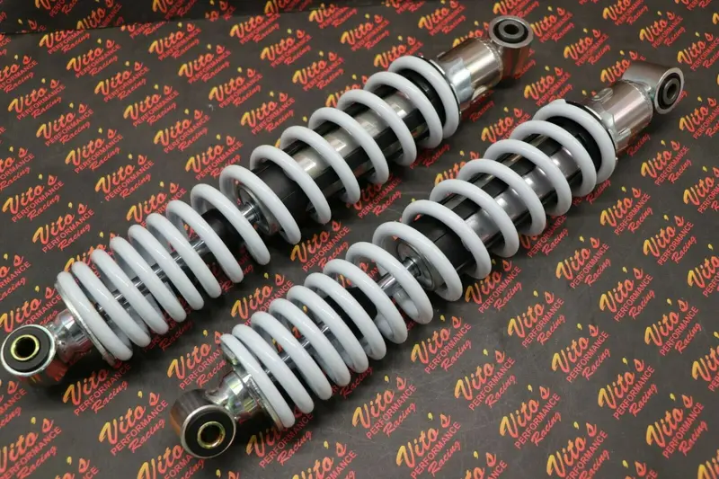 Pair Of White Front Suspension Shocks For 1987–2006 Yamaha Banshee Atv 1