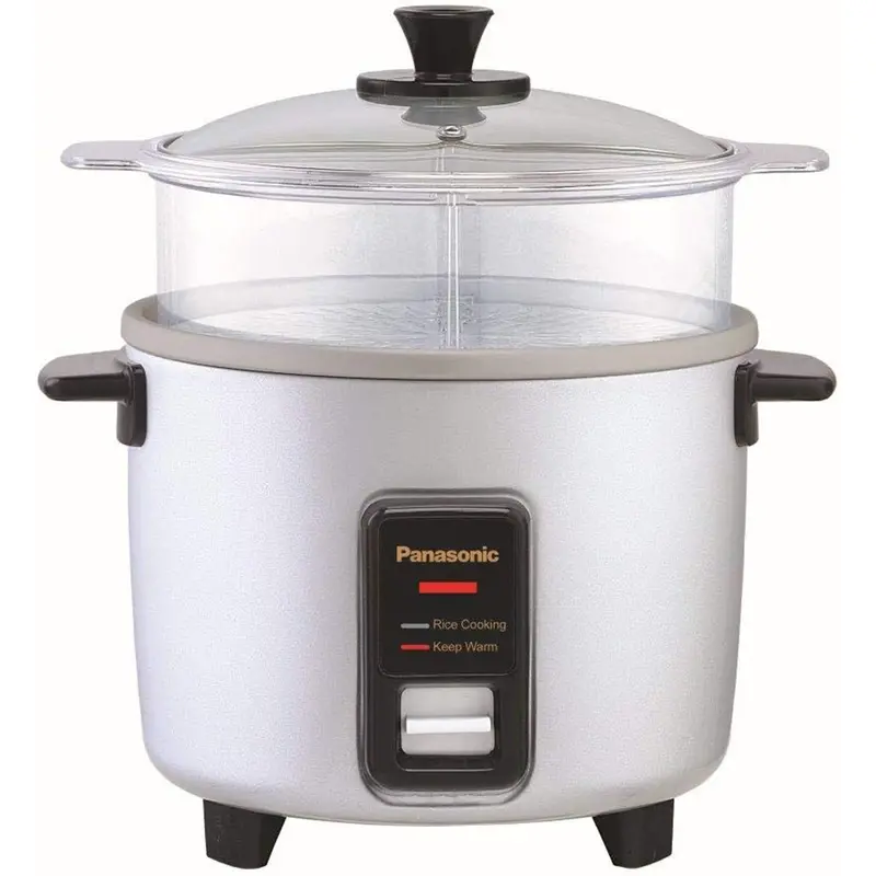 Panasonic Sr-W10Fge 5-Cup Automatic Rice Cooker & Steamer – Silver, Open-Box 1