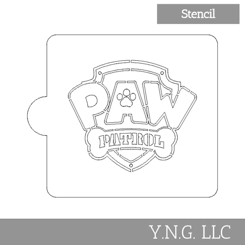 Paw Patrol Logo Stencil For Cookies Or Cakes – Licensed Cartoon Design, Made In Usa (Ls789) 1