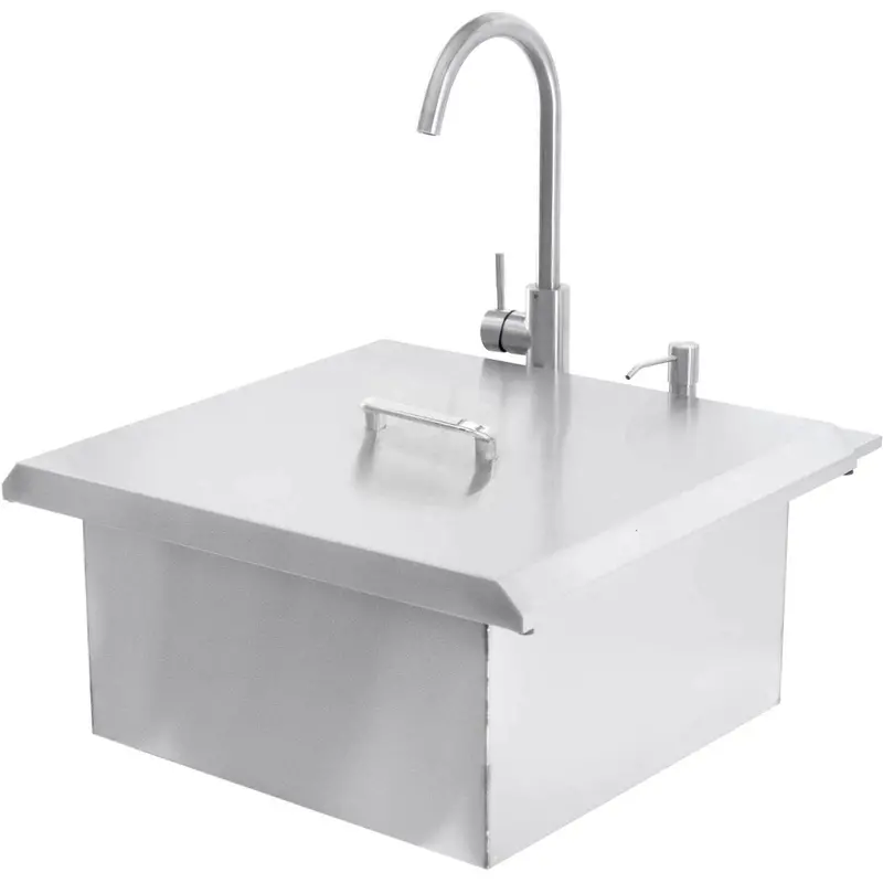 Pcm 260 Series 21-Inch Outdoor Bar Sink With Hot/Cold Faucet (Bbq-260-Sink-21) 1