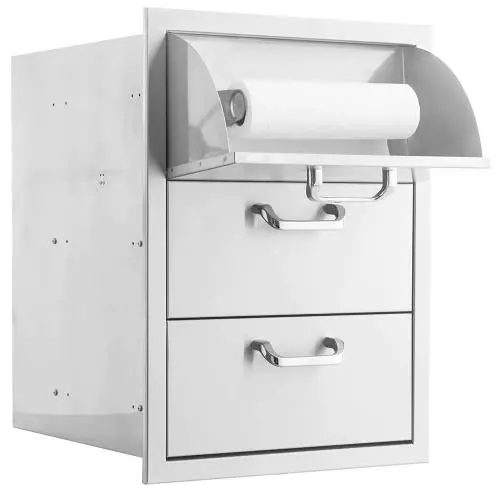 Pcm Triple Drawer Unit With Integrated Paper Towel Holder (Bbq-260-Drw3-Pth) – Open Box, Minor Damage 1
