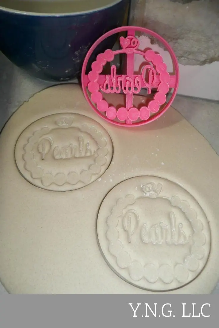 Pearl-Adorned Girl Shower Cookie Cutter – Elegant Gender Reveal Shape, Usa Pr3027 1