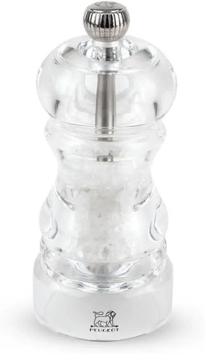 Peugeot Nancy Acrylic Salt Mill – 4.72-Inch Adjustable Grinder 1