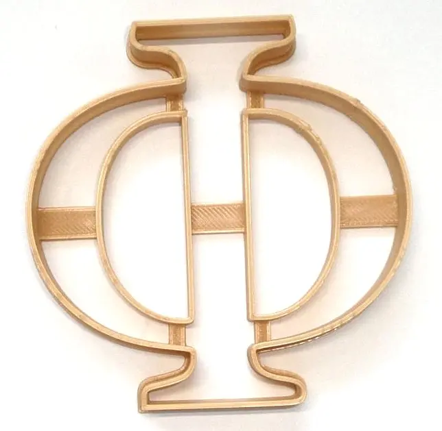 Phi Greek Letter Fondant Cutter – 6-Pack 1.75" Cupcake Topper Kit 1