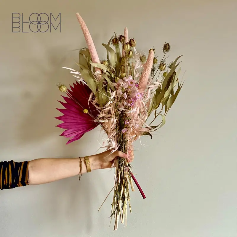 Pink Romance Dried Flower Bouquet – Romantic Mix Of Blush-Toned Botanicals 1