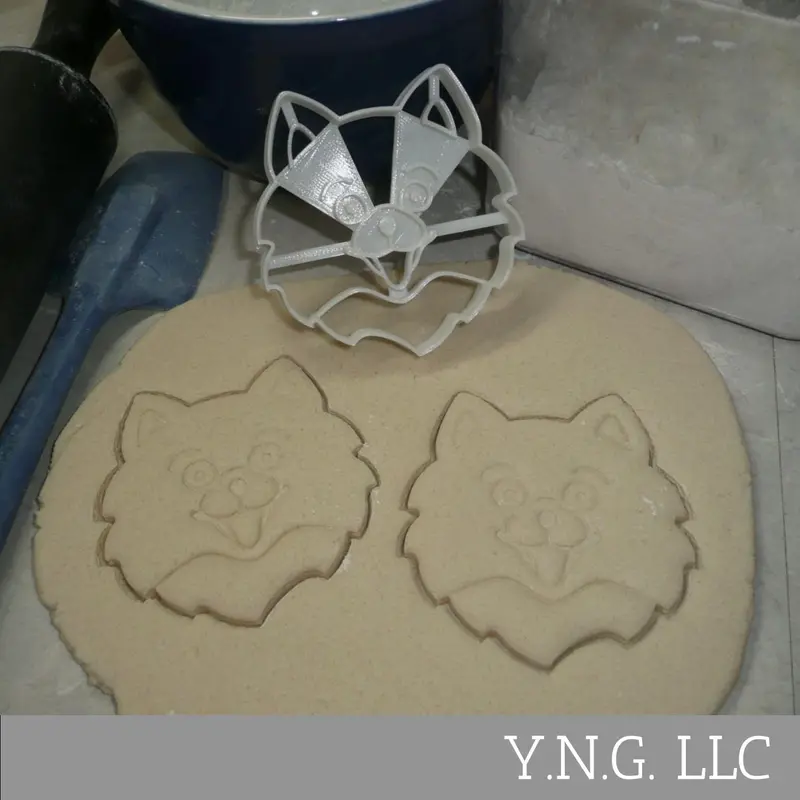 Pomeranian Dog Face Cookie Cutter – Toy Breed Portrait Design, Precision-Cut In Usa Pr4614 1