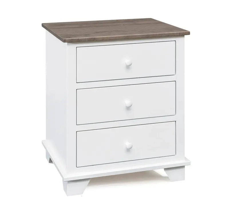 Portland Minimalist Three-Drawer Nightstand 1