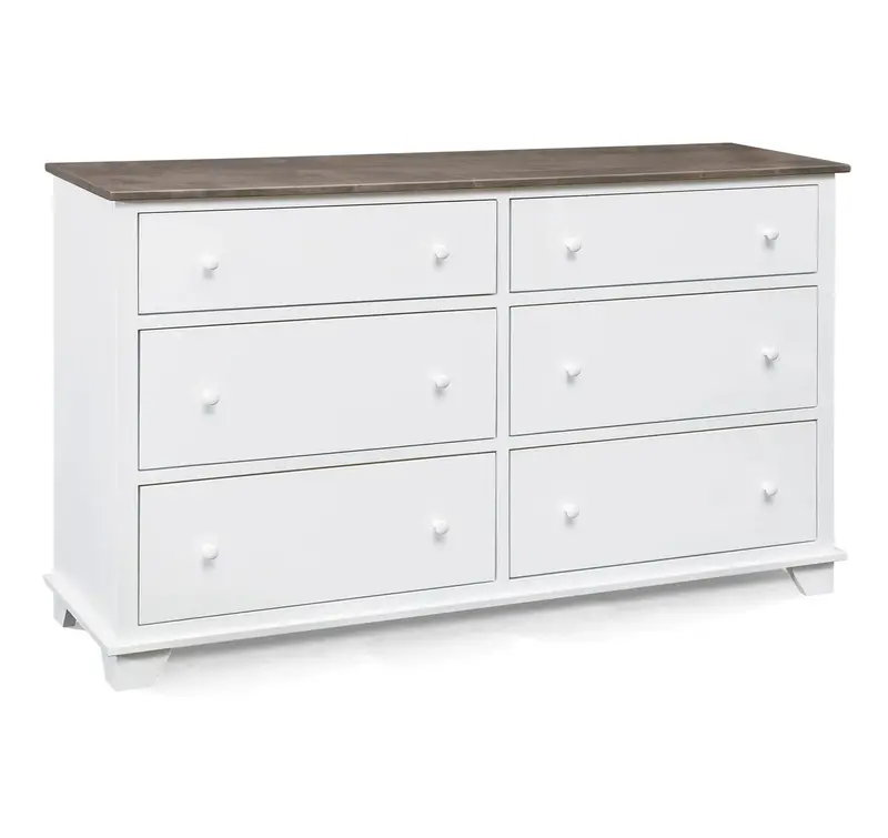 Portland Six-Drawer Dresser With Rustic Finish 1