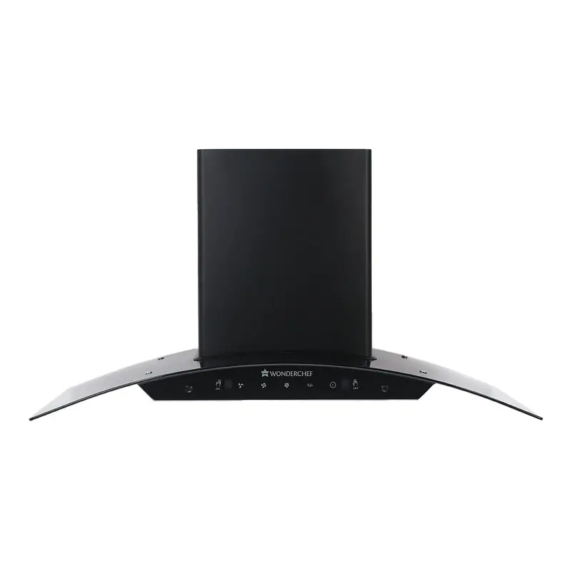 Power Curve 90 Cm Wall-Mount Chimney Hood With Auto-Clean, 1200 M³/H Suction, Touch & Gesture Controls, Stainless Steel Baffle Filter, And Low-Noise Operation 1