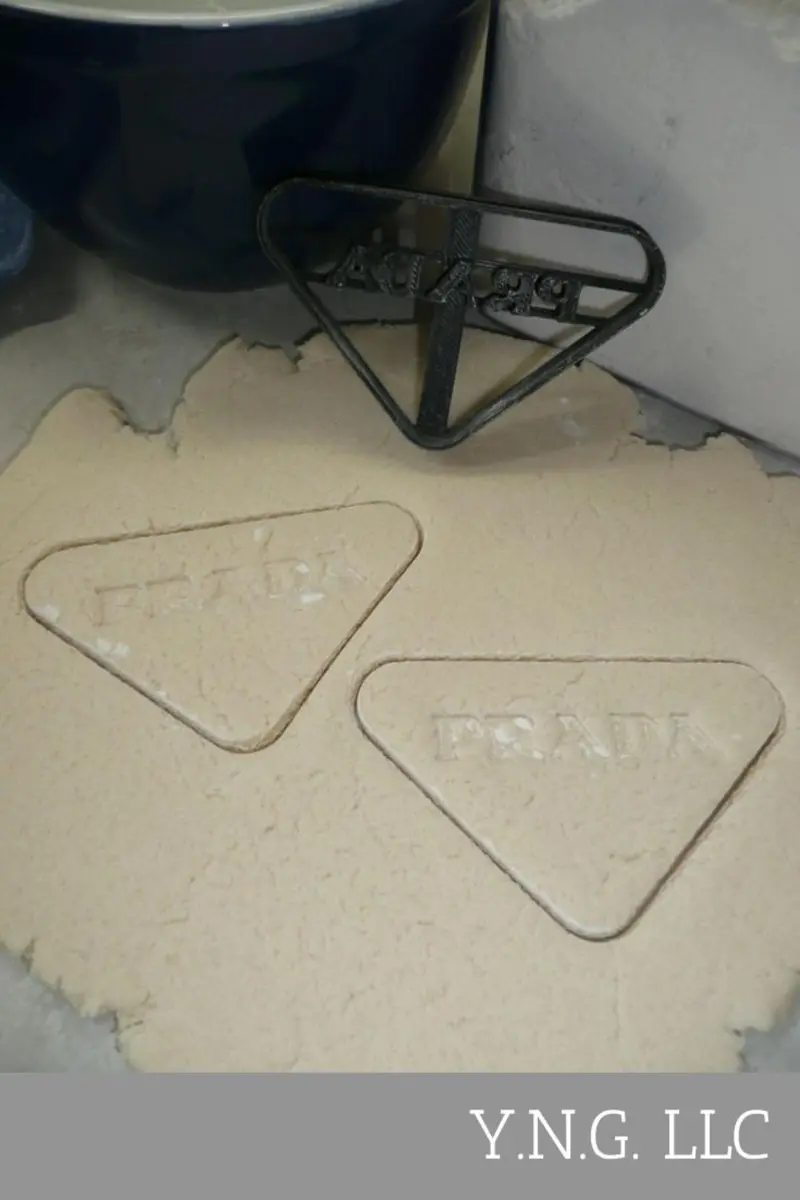 Prada Triangle Logo Cookie Cutter – Designer Brand Baking Stencil 1