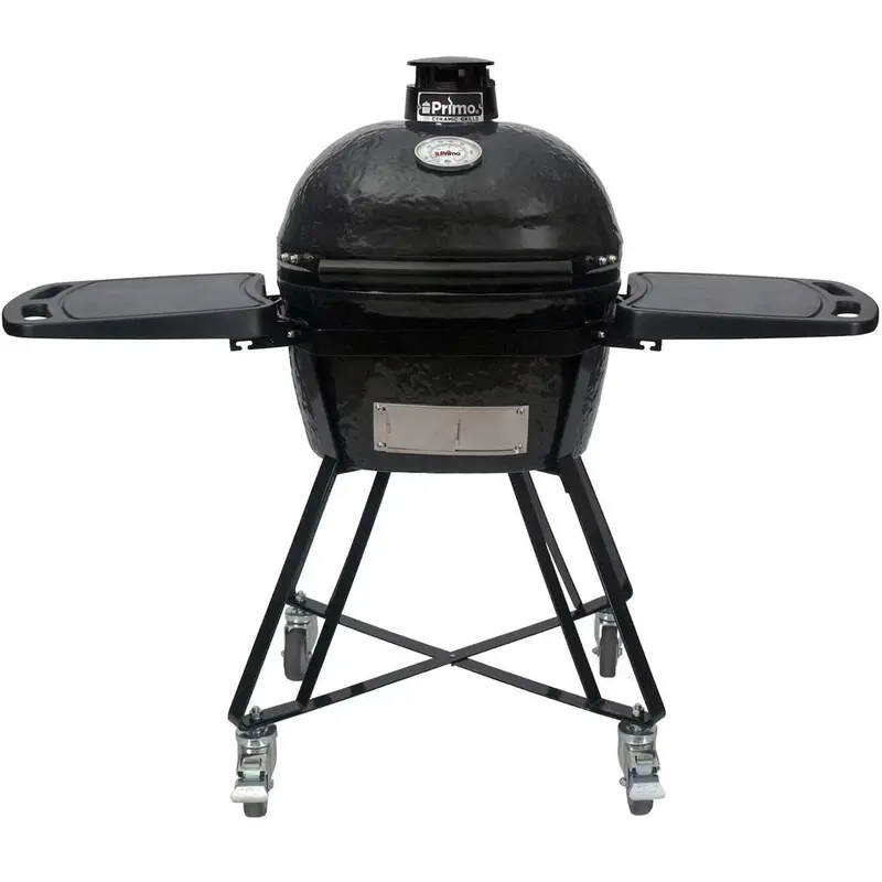 Primo Oval Jr All-In-One Ceramic Charcoal Grill And Smoker (Pgcjrc) 1