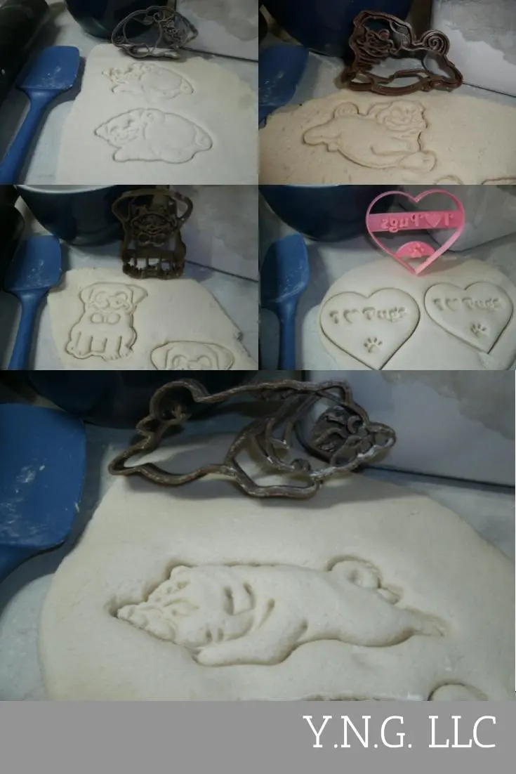 Pug Lover Cookie Cutter Set – 5-Piece Wrinkly Dog & Puppy Shapes – Usa-Made Pr1308 1