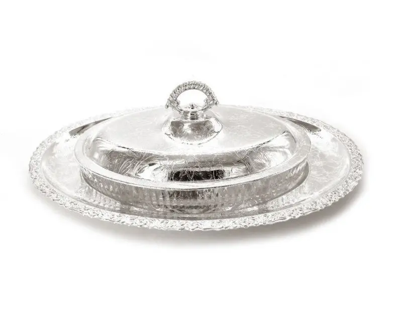 Queen Anne-Inspired Stewardess Serving Dish With Removable Lid And Decorative Base 1