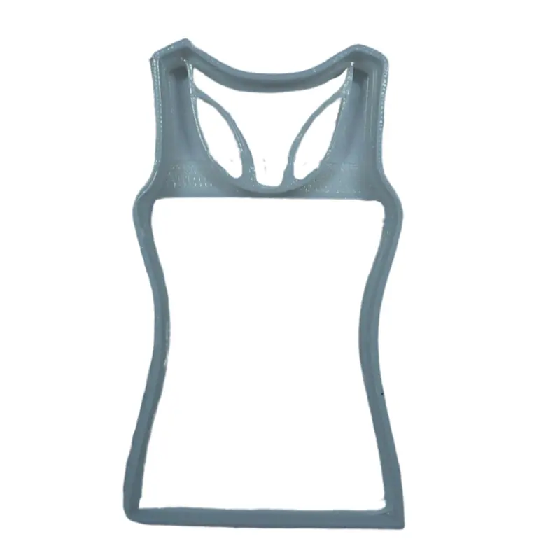 Racerback Tank Top Fondant Cutter – 6-Count Fitness-Themed Cupcake Topper, 1.75", Usa-Made 1