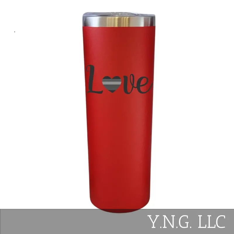 Rainbow Heart Love Red 20Oz Skinny Tumbler – Vibrant Affirmation La5095 1