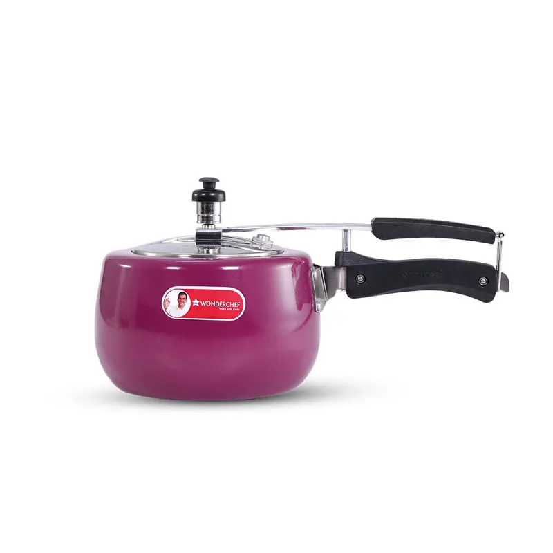 Regalia 3L Induction-Compatible Pressure Cooker With Inner Lid – Purple Finish, 2-Year Warranty 1