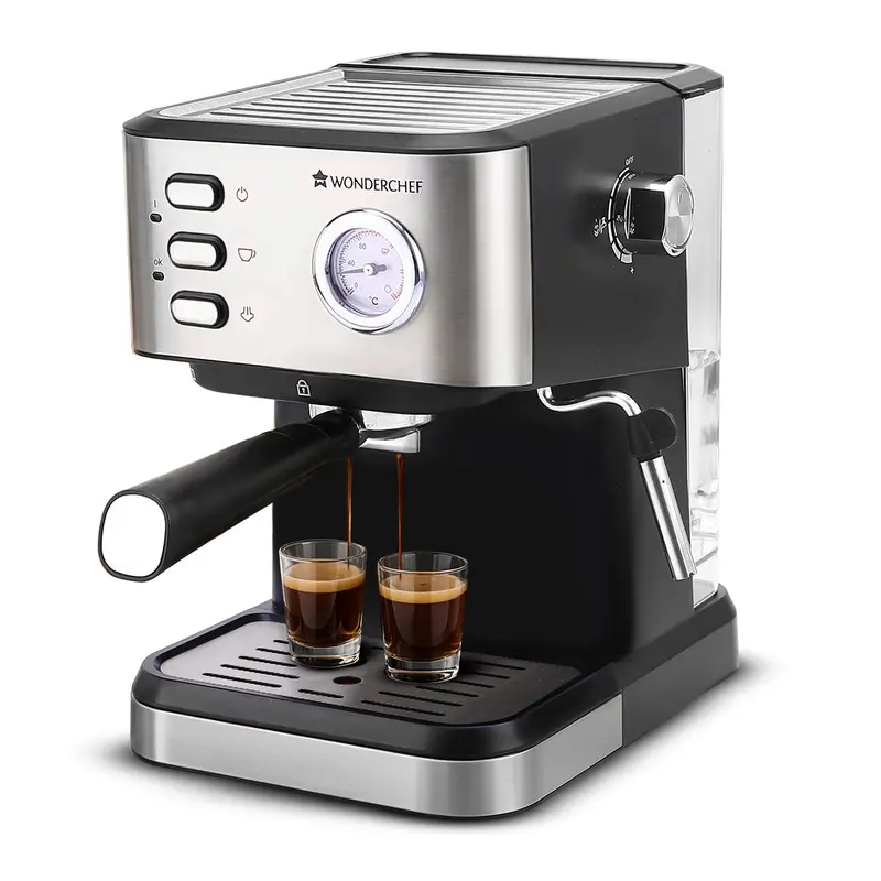 Regenta 19-Bar Espresso Machine For Home Use – Steam Wand, Metal Portafilter, Adjustable Temperature Control, 2-Year Warranty 1
