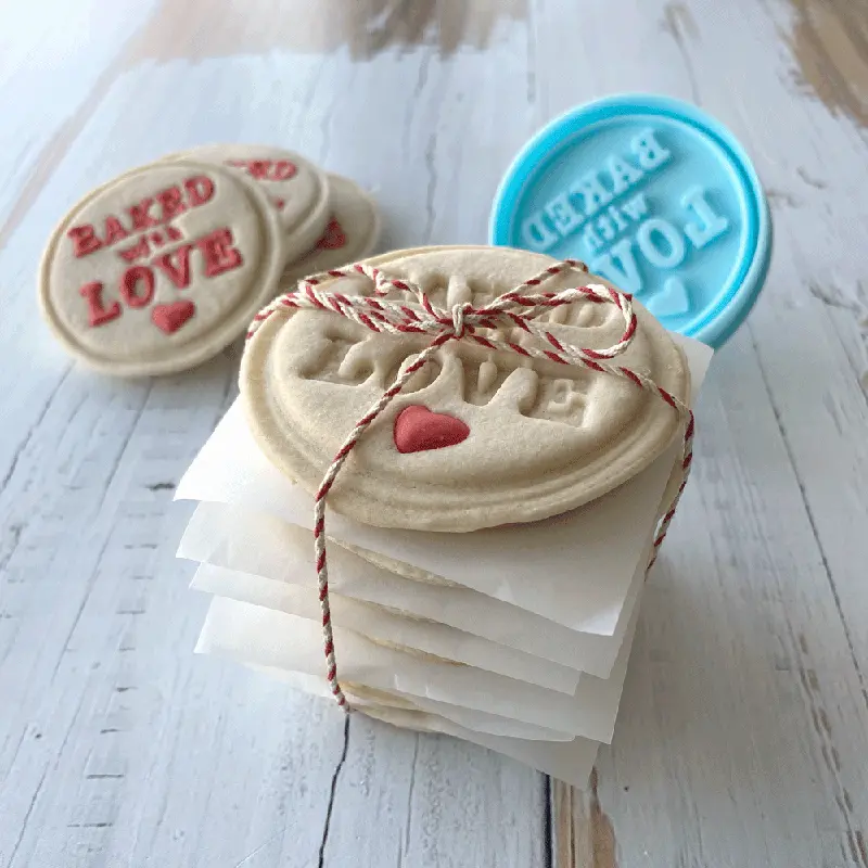 R&M Baked With Love Pastry And Cookie Embossing Stamp 1
